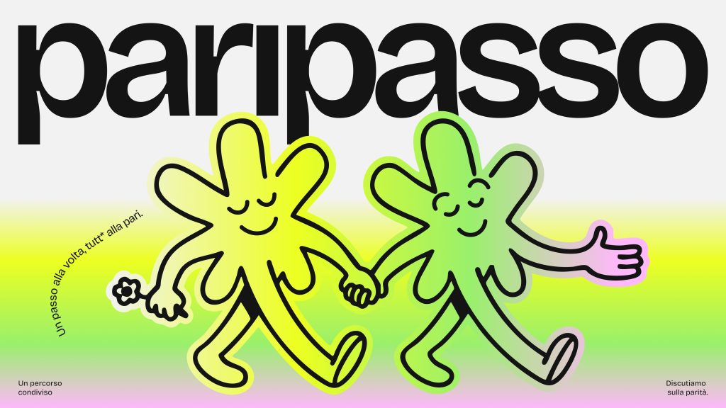 Logo Paripasso: un passo alla volta, tutt* alla pari.