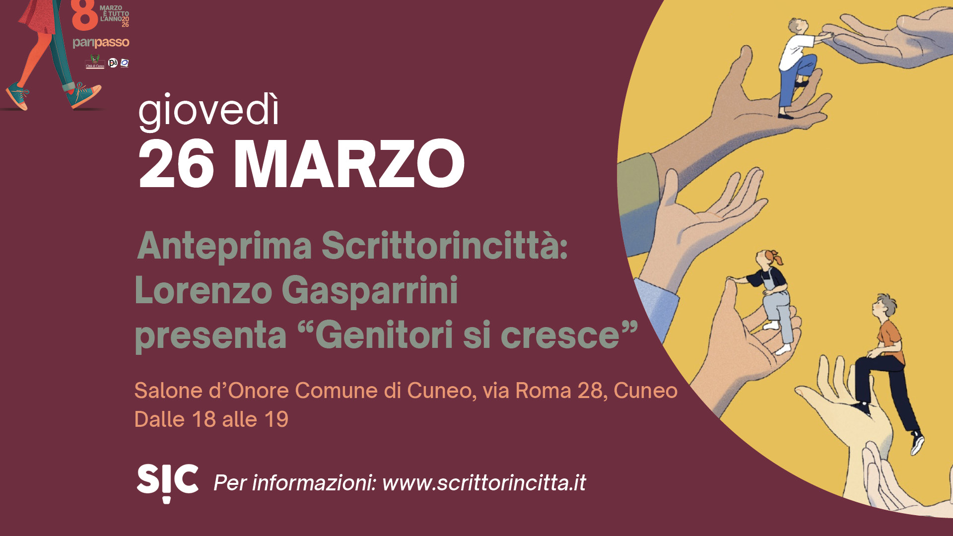 Lorenzo Gasparrini presenta “Genitori si cresce”